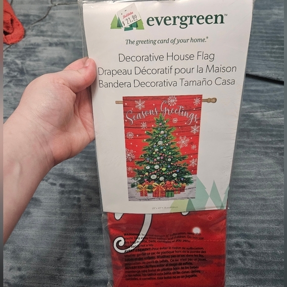 evergreen Other - Seasons Greetings Decorative House Flag!